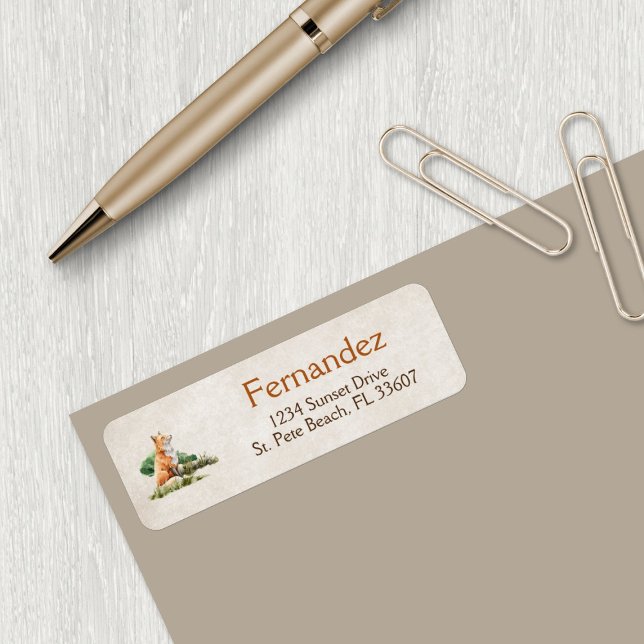 Woodland Animal Return Address Label (Creator Uploaded)