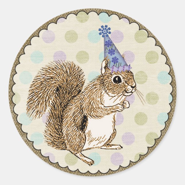 Woodland Animal Squirrel Sticker (Front)