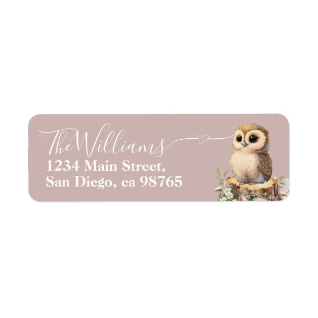 Woodland animal wildflower Girl Baby Shower  (Front)