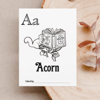 Woodland Animals ABC Colouring Baby Shower Activit