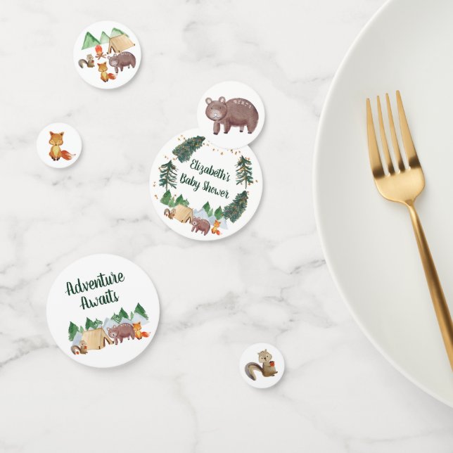Woodland Animals Adventure Awaits Baby Shower Confetti (Group)