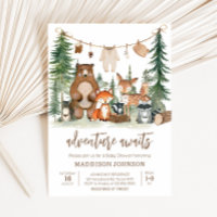 Woodland Animals Adventure Awaits Baby Shower 