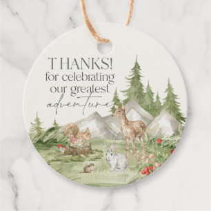 Woodland Animals Adventure Awaits Favour Tags
