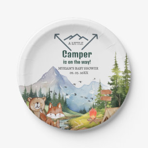 Woodland Animals Adventure Camper Baby Shower Paper Plate