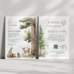 Woodland Animals | All In One Couples Baby Shower Invitation<br><div class="desc">Introducing our woodland animals | all in one couples baby shower invitation, perfect for a cute and whimsical celebration! Featuring a watercolor forest story theme with adorable creatures like a fox, brown bear, bunny, and deer, it's great for a gender-neutral shower. This bohemian-inspired design sets a sweet and simple scene...</div>
