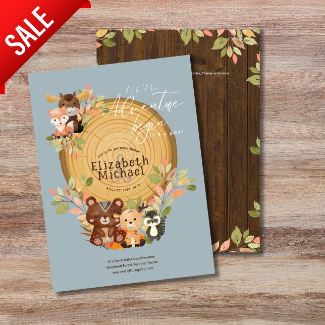 Woodland Animals Baby Boy Shower 1st Birthday  (Creator Uploaded)