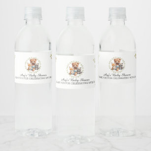 Woodland Animals Baby Shower 1st Birthday Favour Water Bottle Label