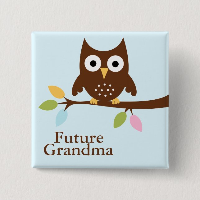 Woodland Animals Baby Shower 2 Inch Square Button (Front)