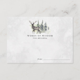 Woodland Animals Baby Shower Advice Cards