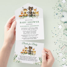 Woodland Animals Baby Shower and Books for Baby