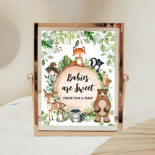 Woodland Animals Baby Shower Babies are Sweet Sign