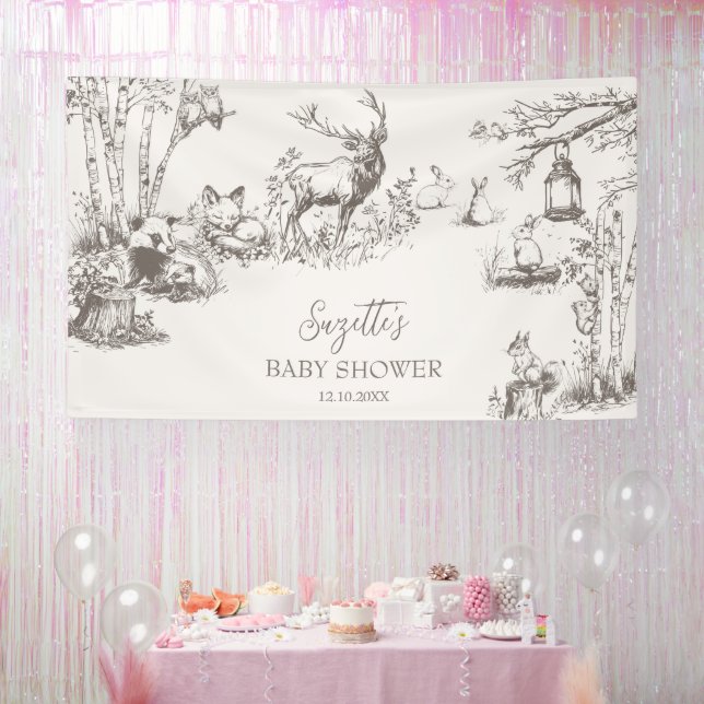 Woodland Animals Baby Shower Banner (Party)