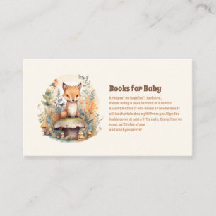 Woodland Animals Baby Shower Books for Baby Enclosure Card