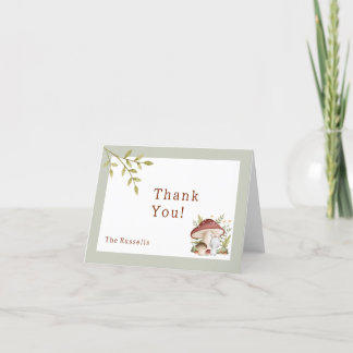 Woodland Animals Baby Shower Bunny Thank You Card