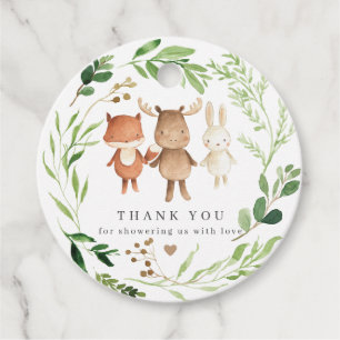 Woodland Animals Baby Shower Favor Tag   Gift Tags