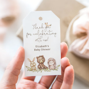 Woodland Animals Baby Shower Gift Tags