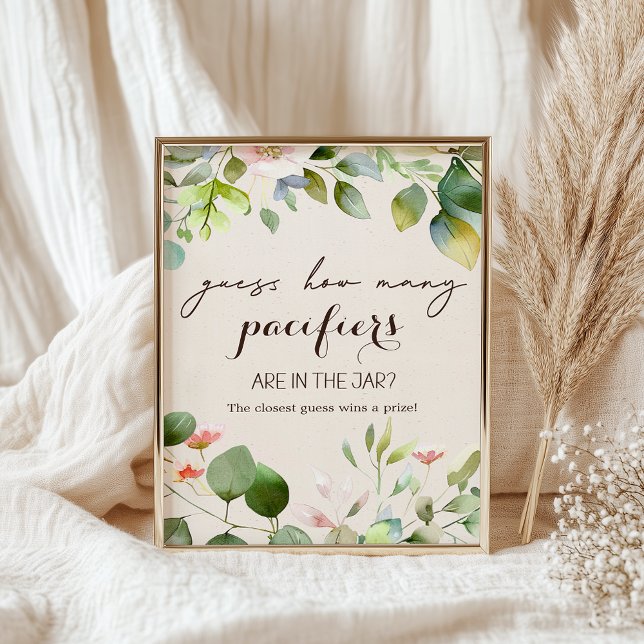 Woodland Animals Baby Shower Guess Game Sign (Creator Uploaded)