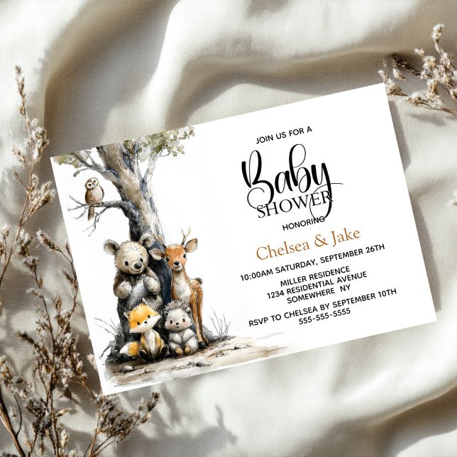 Woodland Animals Baby Shower Invitation (Creator Uploaded)