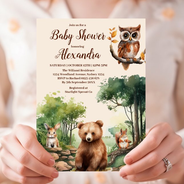 Woodland Animals Baby Shower Invitation (Creator Uploaded)
