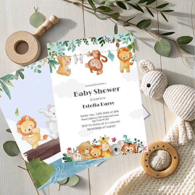 Woodland Animals Baby Shower Invitation (Creator Uploaded)