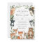 Woodland Animals Baby Shower Invitation