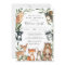 Woodland Animals Baby Shower Invitation