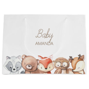 Woodland Animals Baby Shower Large Gift Bag