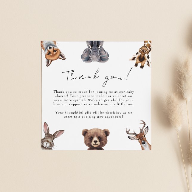 woodland animals baby shower thank you card (Creator Uploaded)