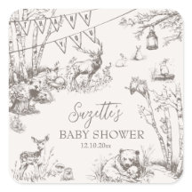 Woodland Animals Baby Shower Thank You