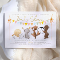 Woodland Animals Band Parade Cute Baby Shower