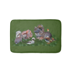 Woodland Animals Bath Mat