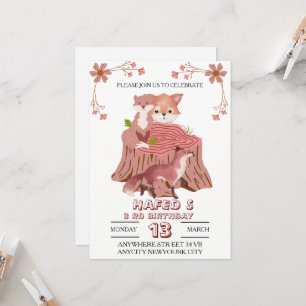 Woodland Animals Birthday Invitation: Fall Forest Invitation