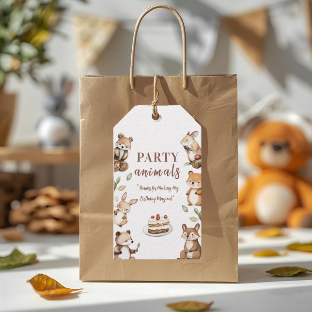 Woodland Animals Birthday Party  Gift Tags (Creator Uploaded)