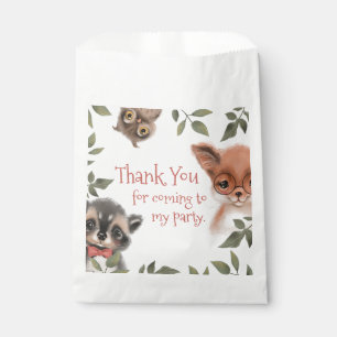 Woodland Animals Birthday Party Thank You Favour Bag