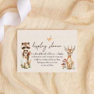 Woodland Animals Boho Baby Display Shower Card