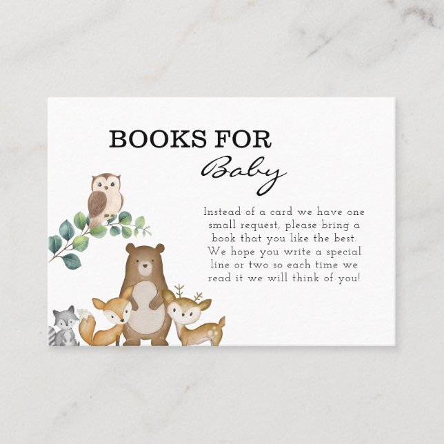 Woodland Animals Books For Baby Insert (Front)