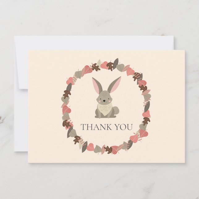 Woodland Animals Bunny Thank You (Front)