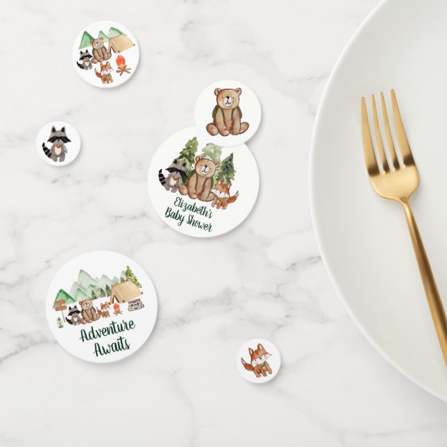 Woodland Animals Camping Adventure Baby Shower Confetti (Group)