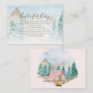 Woodland Animals Camping Books for Baby Enclosure Business Card
