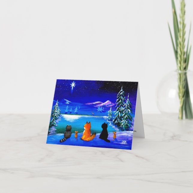 Woodland Animals Christian Christmas Card (Front)