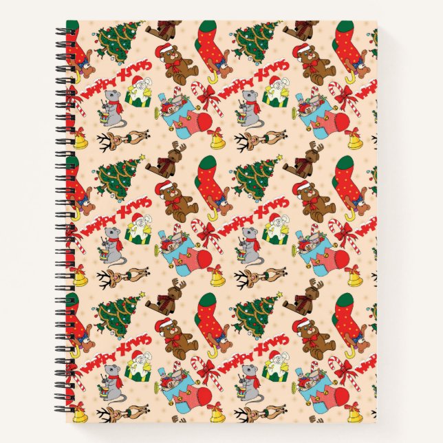 Woodland Animals  Christmas Notebook (Front)