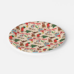 Woodland Animals  Christmas Paper Plate