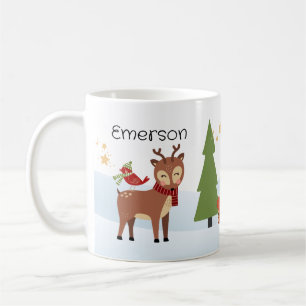 Woodland Animals Christmas Personalized Mug