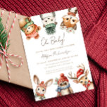 Woodland animals Christmas winter baby shower Invitation<br><div class="desc">For more advanced customization of this design,  simply select the "Edit using Design Tool" button above!</div>