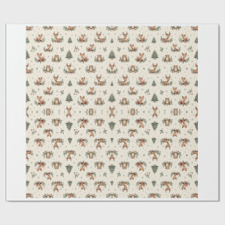 Woodland Animals Christmas Wrapping Paper