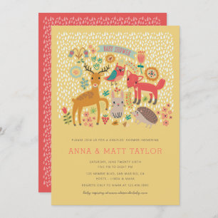 Woodland Animals Couples' Shower Invitation