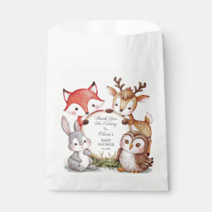 Woodland Animals Cute Baby Shower Thank You Favour Bag