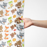 Woodland Animals, Forest Animals, Fall Animals Scarf<br><div class="desc">Cute,  fun and adorable pattern with woodland animals,  pumpkins and leaves. Modern and trendy gift,  perfect for the animal lover in your life.</div>