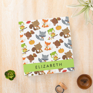 Woodland Animals, Forest Animals, Your Name Binder