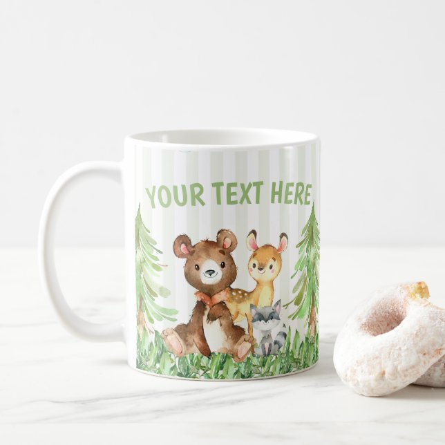 Woodland Animals Forest Friends Mug (With Donut)